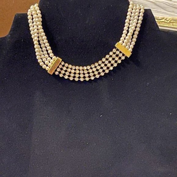 Multi Strand Pearl Choker - Picture 1 of 2